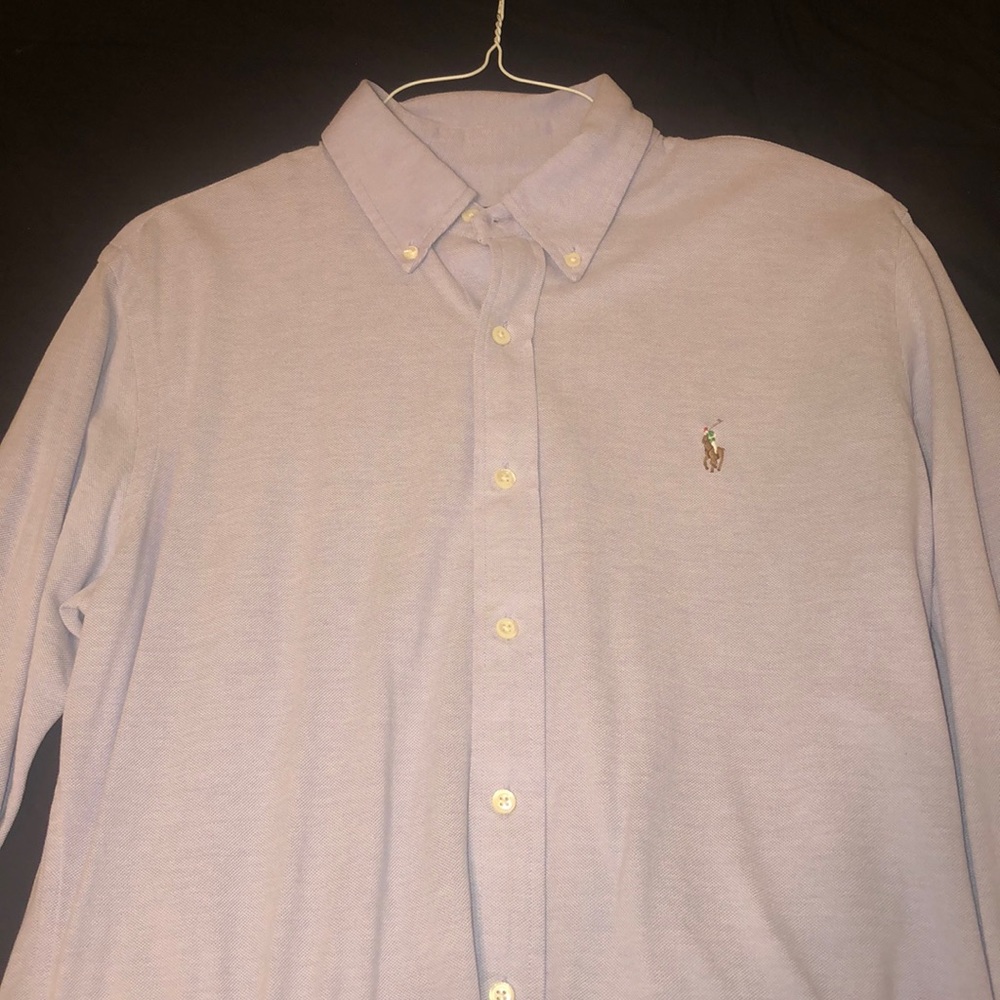 Light Purple Polo Button Down Size Large